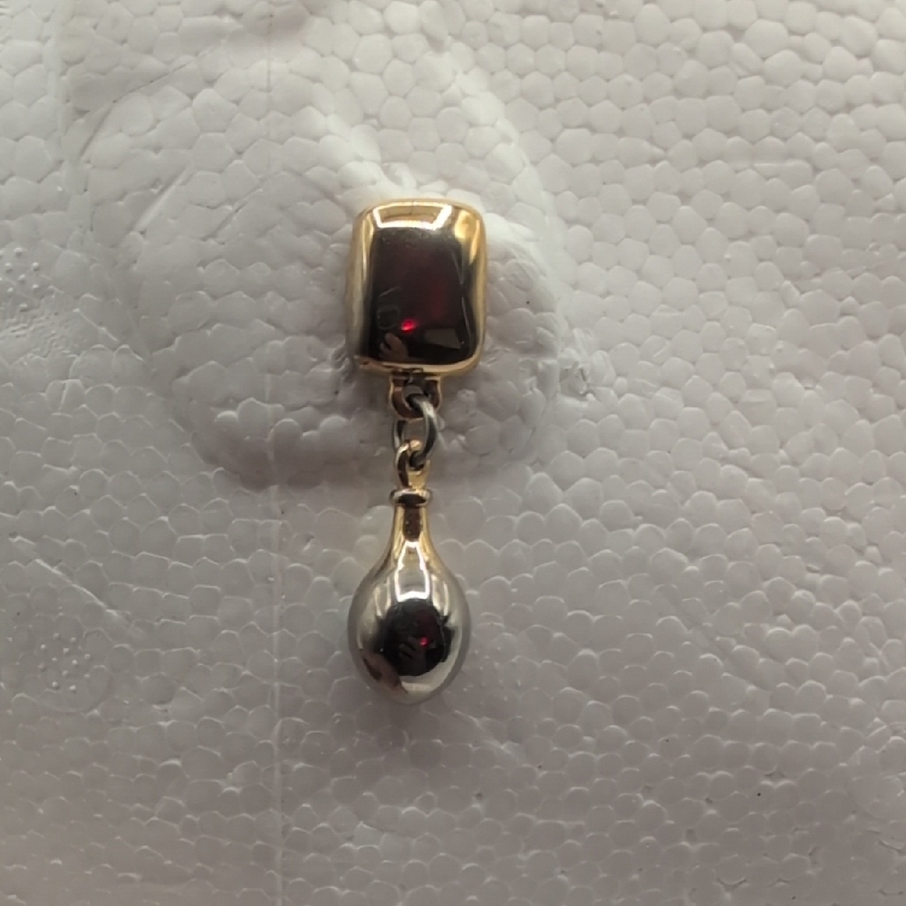 Elegant Gold and Silver Toned Drop Dangle Earrings